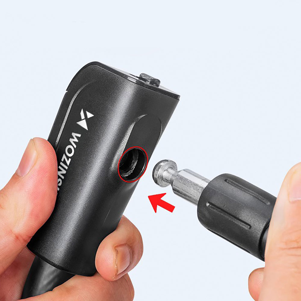 Wozinsky WPB-01R Portable Bike Lock with Anti-Theft Cable and 2 Keys for Electric Bikes and Motorcycles - Black_7