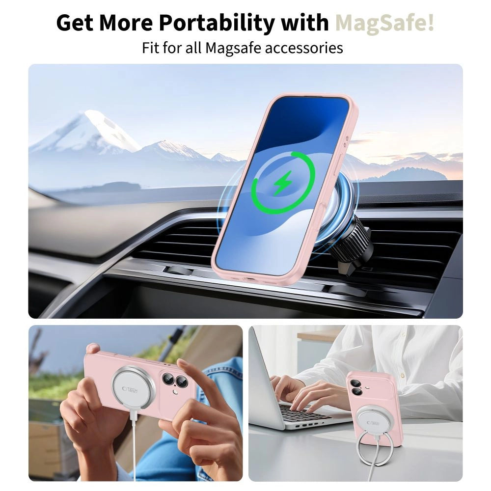 Tech-Protect Silicone MagSafe Case for iPhone 17 - Pink_2