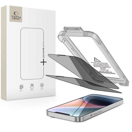 Tech-Protect Quick Set Spy+ Privacy Glass 2-pack for iPhone 13 / 13 Pro / 14 / 16e_0