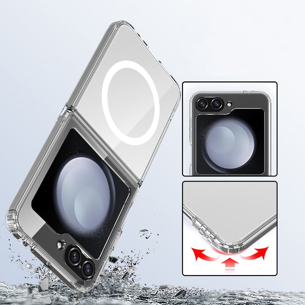 Tech-Protect FlexAir Hybrid MagSafe Case for Samsung Galaxy Z Flip 6 / 7 FE - Transparent_2