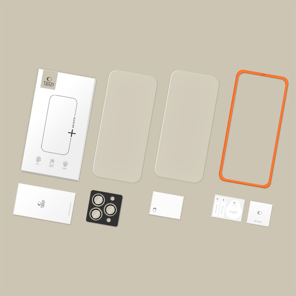 Tech-Protect Easy Set+ 3-pack tempered glass for iPhone 16 Pro Max / 17 Pro Max - transparent_7