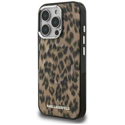 Karl Lagerfeld IML Leopard Pattern MagSafe Case for iPhone 16 Pro Max - Brown_1
