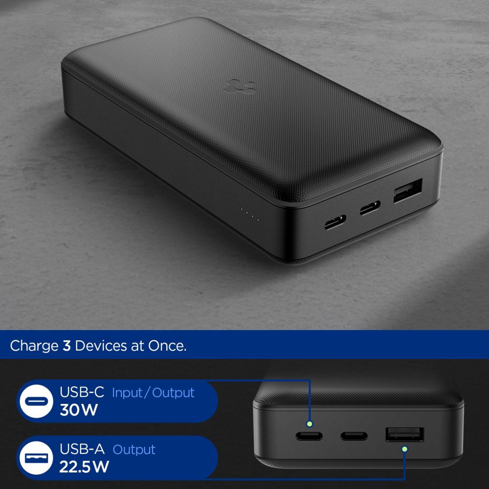 Spigen EA3030 30000mAh 30W Power Bank - Black_1