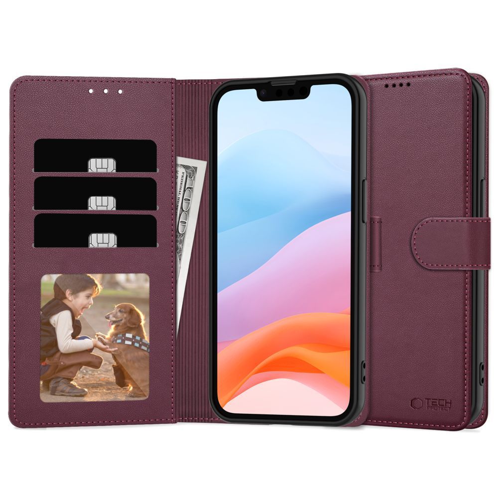 Tech-Protect Wallet Case for Samsung Galaxy A26 5G / A17 4G / 5G - Burgundy_1