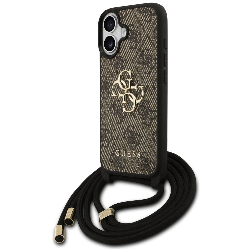 Guess 4G Big Logo Cord Stap Crossbody Case for iPhone 17 - Brown_1
