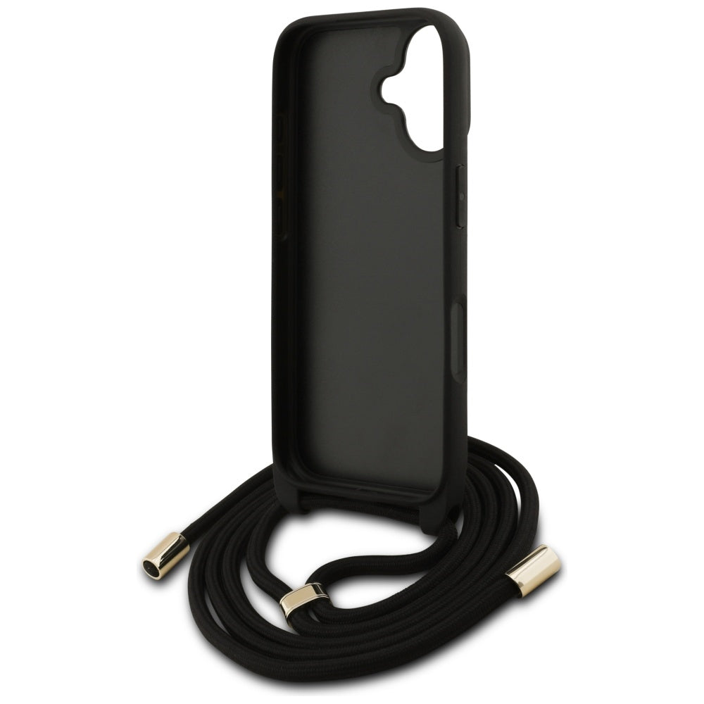Guess 4G Big Logo Cord Stap Crossbody Case for iPhone 17 - Brown_5