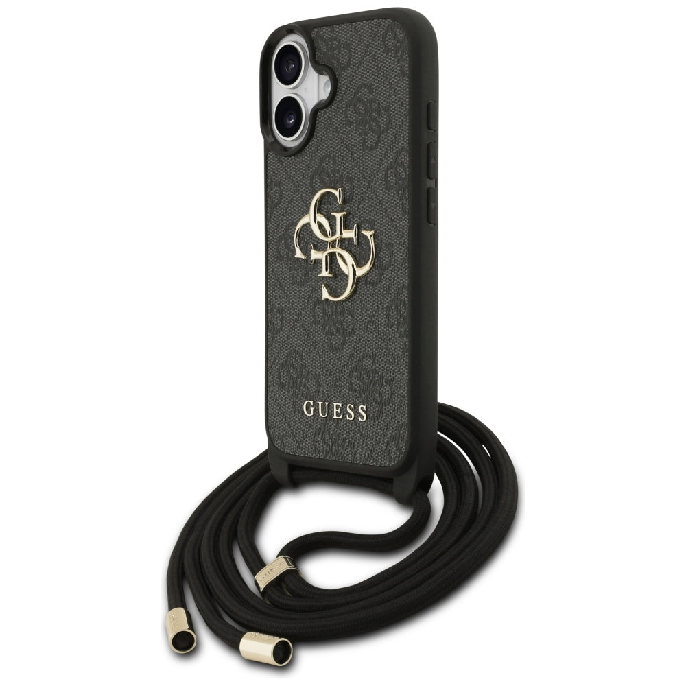 Guess 4G Big Logo Cord Stap Crossbody Case for iPhone 17 - Black_1