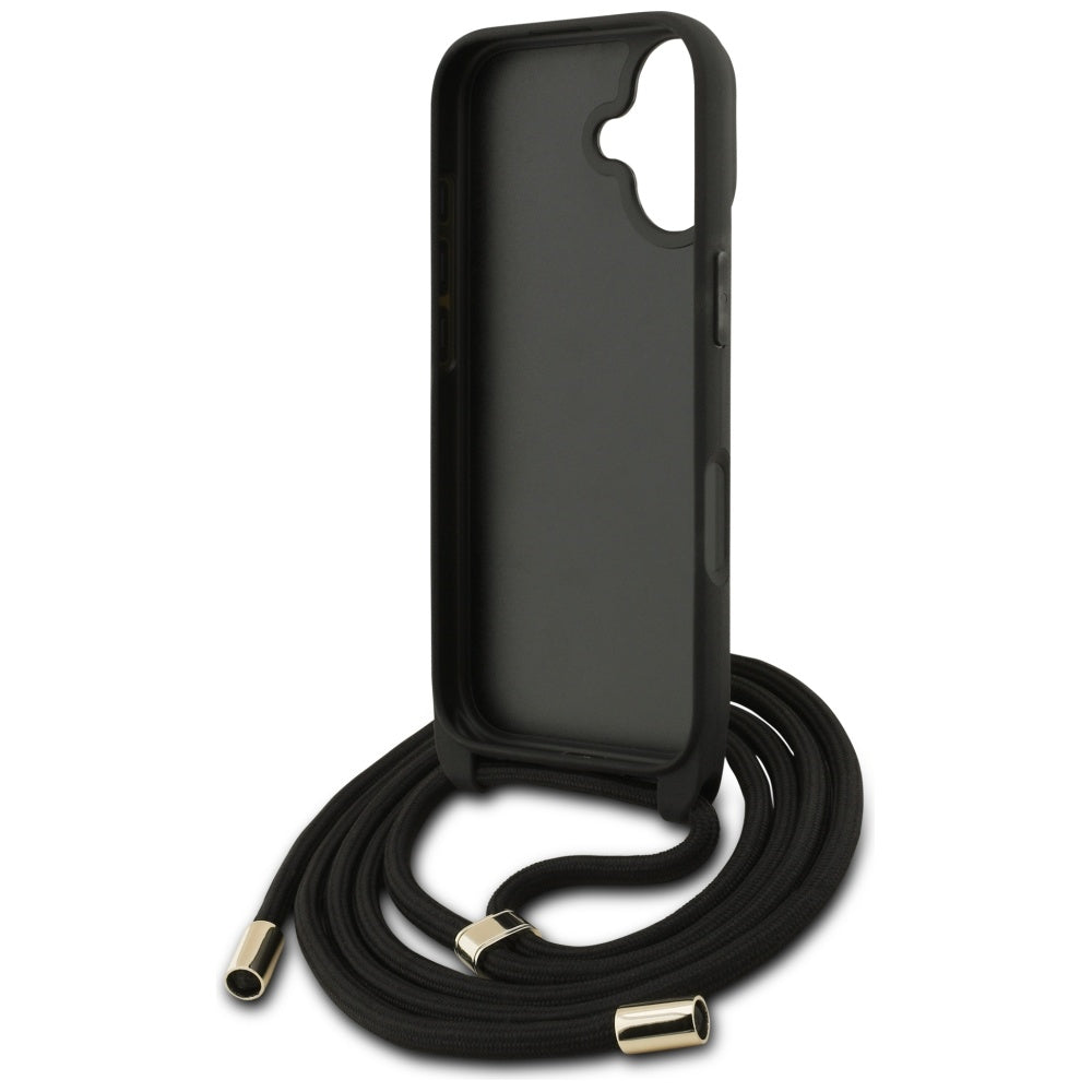 Guess 4G Big Logo Cord Stap Crossbody Case for iPhone 17 - Black_5