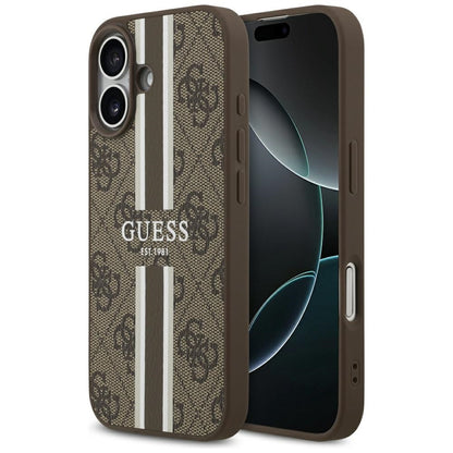 Guess 4G Printed Stripes MagSafe case for iPhone 17 - brown_0