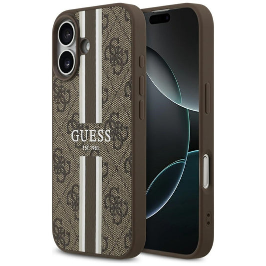 Guess 4G Printed Stripes MagSafe case for iPhone 17 - brown_0