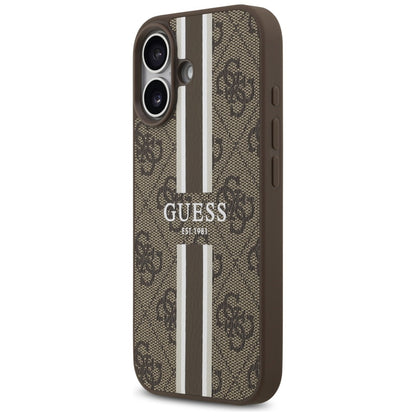 Guess 4G Printed Stripes MagSafe case for iPhone 17 - brown_1