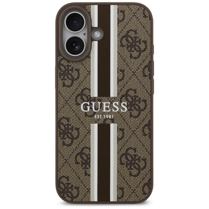 Guess 4G Printed Stripes MagSafe case for iPhone 17 - brown_2
