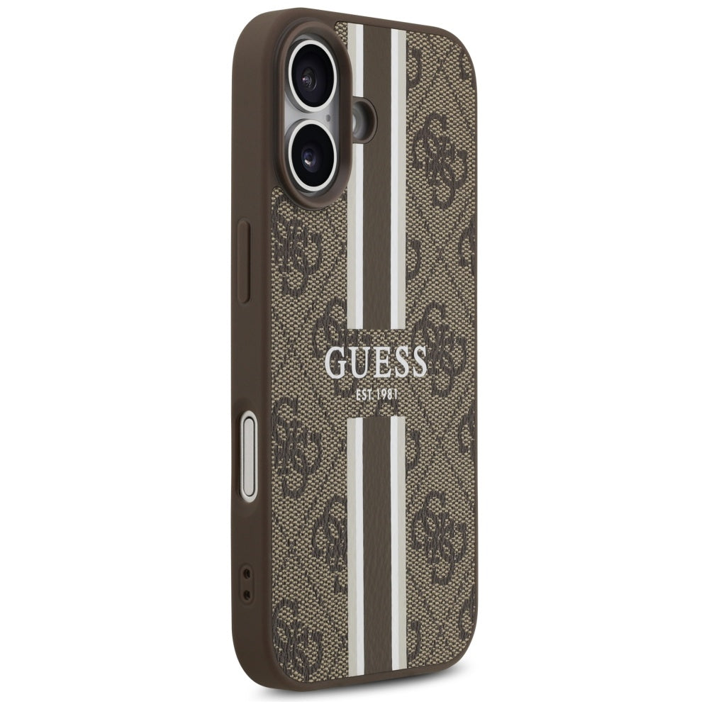 Guess 4G Printed Stripes MagSafe case for iPhone 17 - brown_3