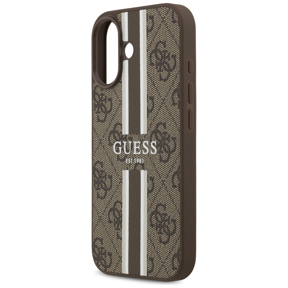 Guess 4G Printed Stripes MagSafe case for iPhone 17 - brown_5