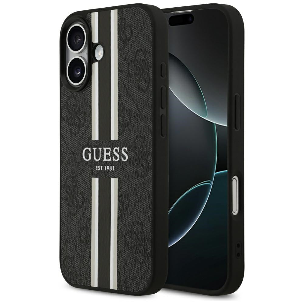 Guess 4G Printed Stripes MagSafe case for iPhone 17 - black_0