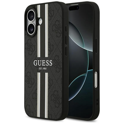 Guess 4G Printed Stripes MagSafe case for iPhone 17 - black_0