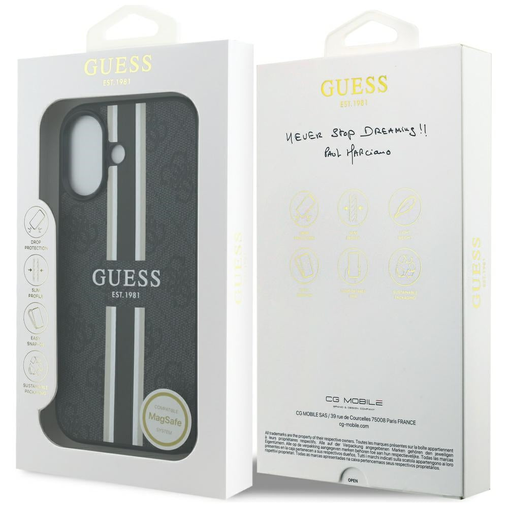 Guess 4G Printed Stripes MagSafe case for iPhone 17 - black_7