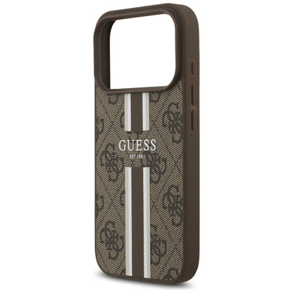 Guess 4G Printed Stripes MagSafe case for iPhone 17 Pro - brown_5