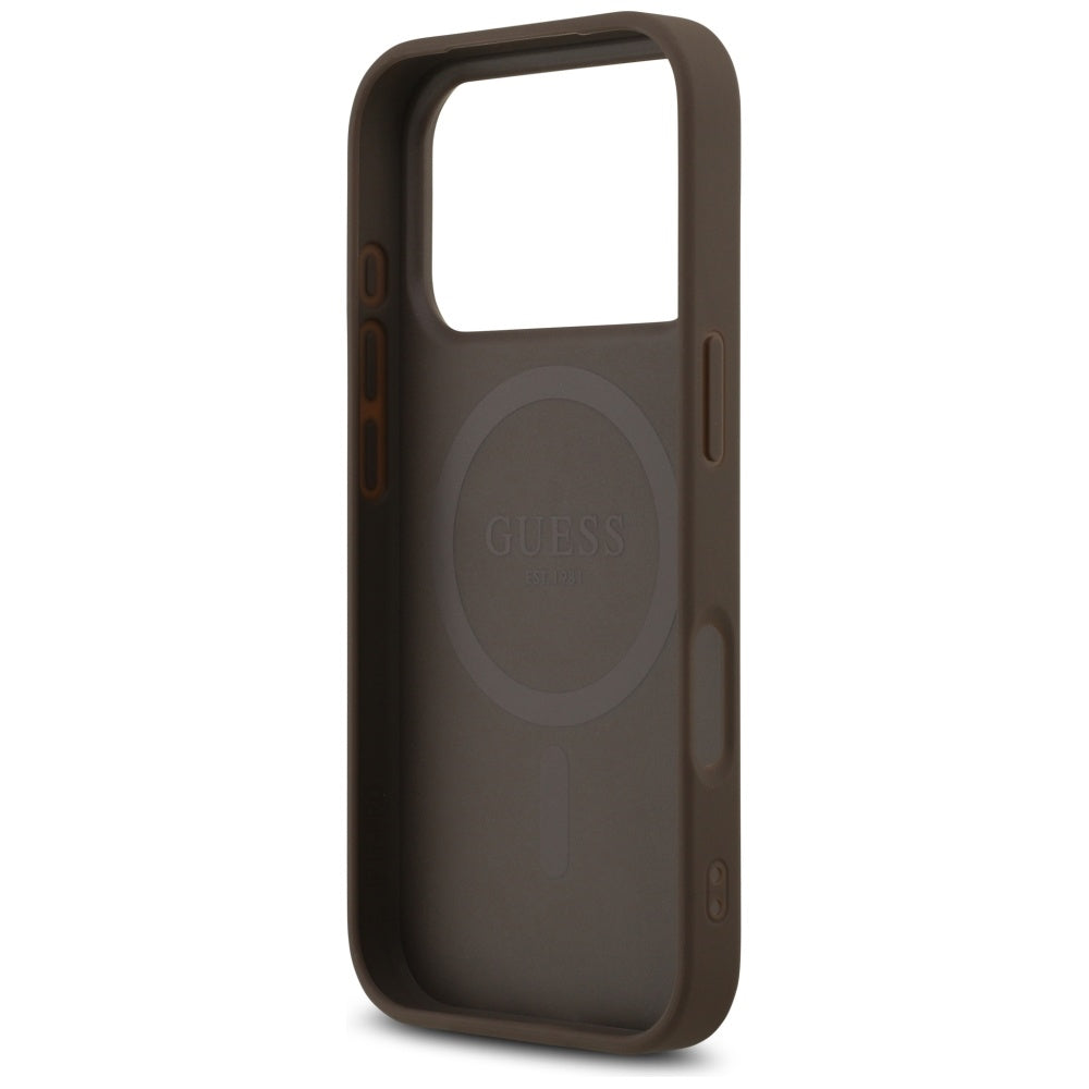 Guess 4G Printed Stripes MagSafe case for iPhone 17 Pro - brown_6