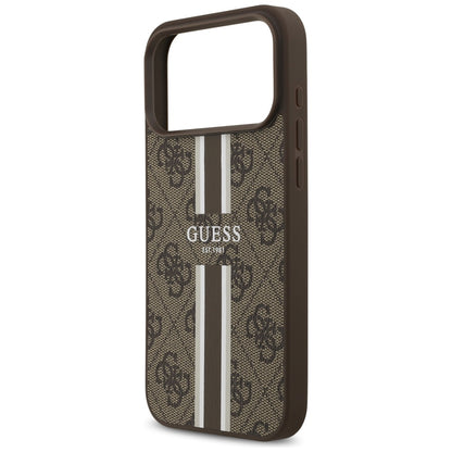 Guess 4G Printed Stripes MagSafe case for iPhone 17 Pro Max - brown_5