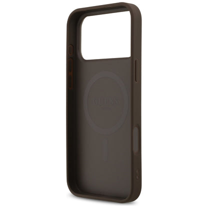 Guess 4G Printed Stripes MagSafe case for iPhone 17 Pro Max - brown_6