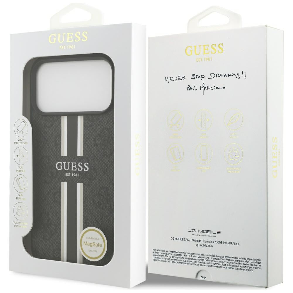 Guess 4G Printed Stripes MagSafe case for iPhone 17 Pro Max - black_7