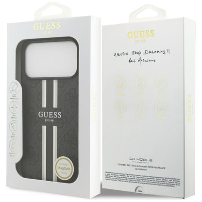 Guess 4G Printed Stripes MagSafe case for iPhone 17 Pro Max - black_7