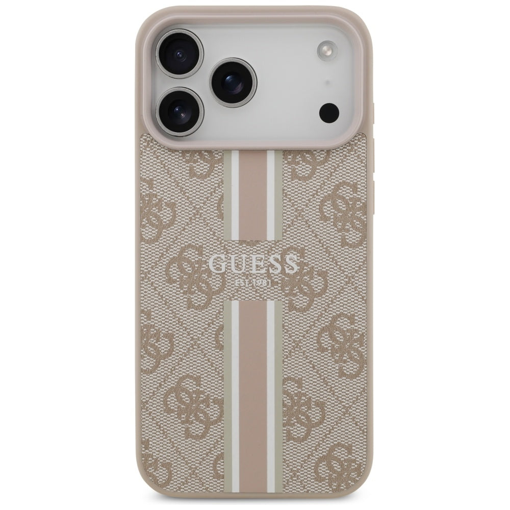 Guess 4G Printed Stripes MagSafe case for iPhone 17 Pro Max - pink_2
