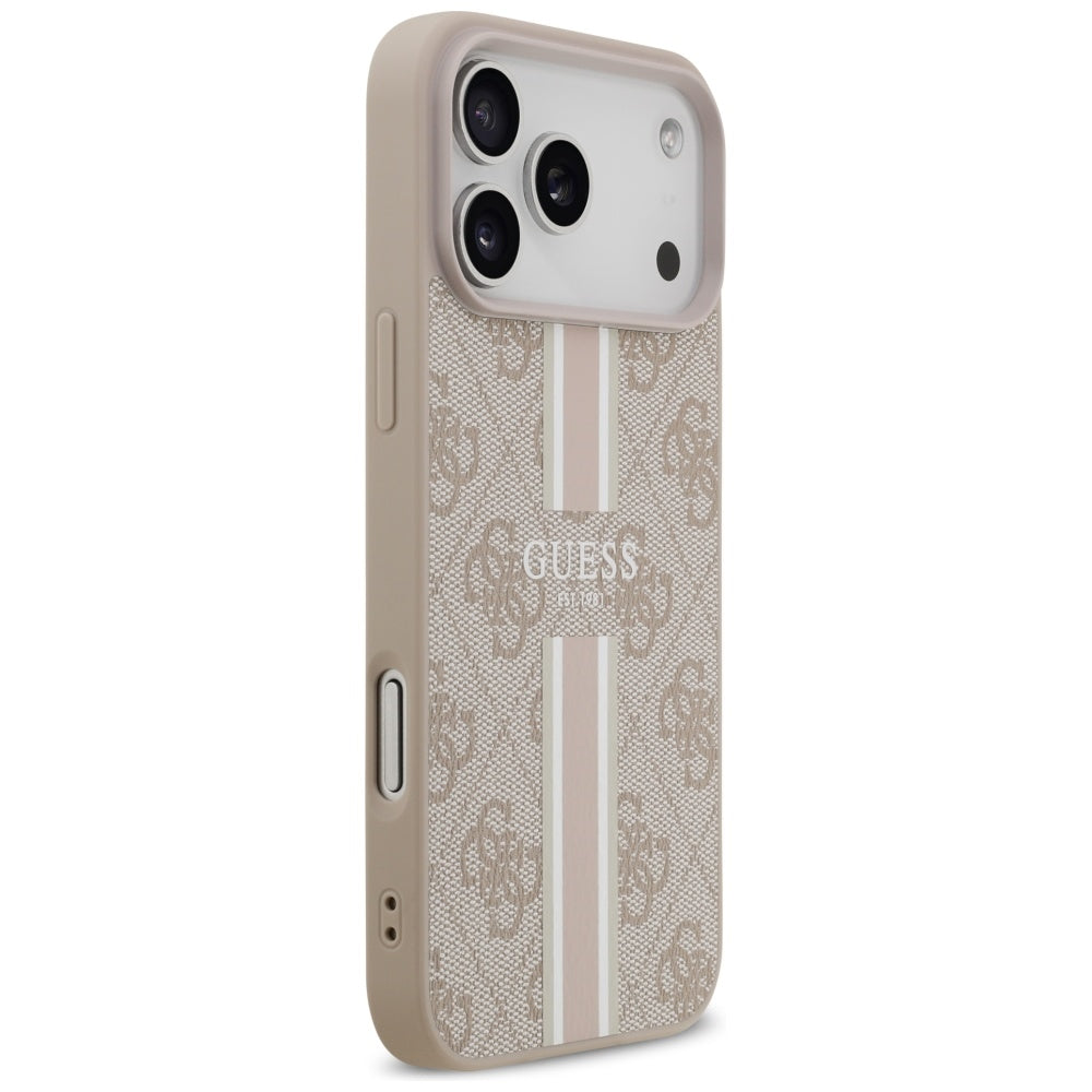 Guess 4G Printed Stripes MagSafe case for iPhone 17 Pro Max - pink_3