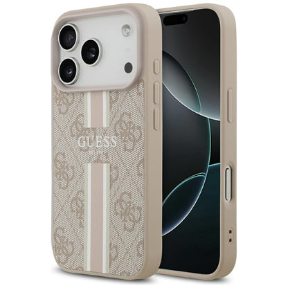 Guess 4G Printed Stripes MagSafe Case for iPhone 17 Pro - Pink_0