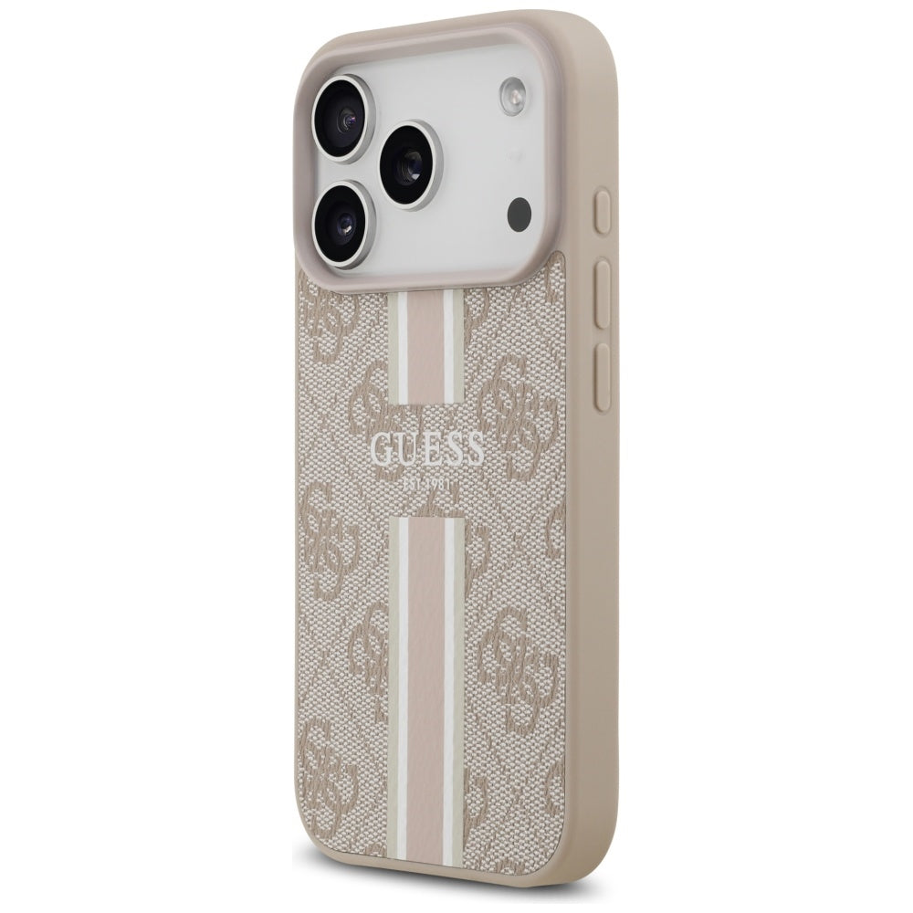 Guess 4G Printed Stripes MagSafe Case for iPhone 17 Pro - Pink_1