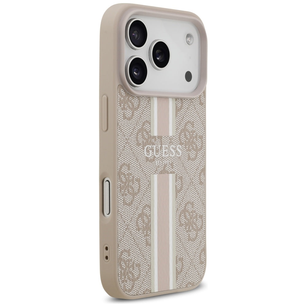Guess 4G Printed Stripes MagSafe Case for iPhone 17 Pro - Pink_3
