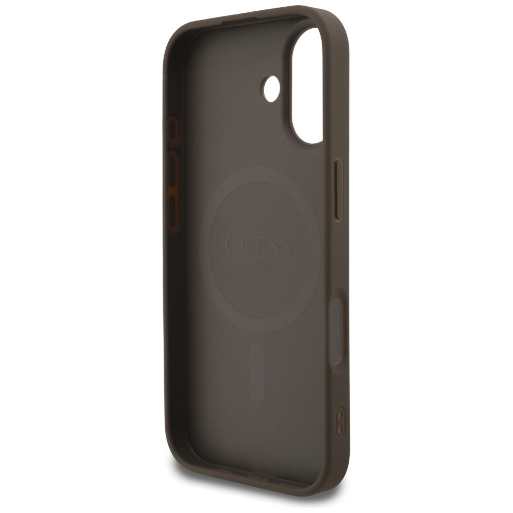 Guess 4G Small Classic Logo MagSafe Case for iPhone 17 - Brown_6