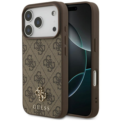 Guess 4G Small Classic Logo MagSafe case for iPhone 17 Pro - brown_0