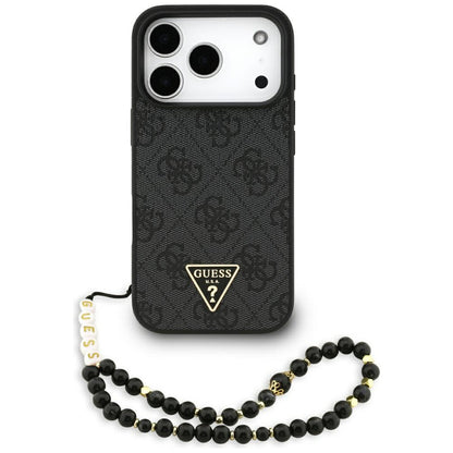 Guess 4G Strap Triangle Logo MagSafe case for iPhone 17 Pro - black_0