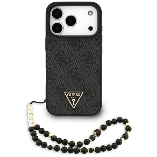 Guess 4G Strap Triangle Logo MagSafe case for iPhone 17 Pro - black_0