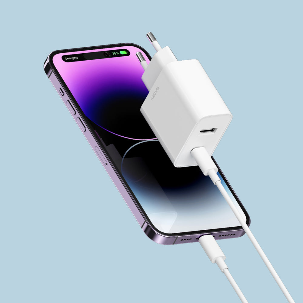 Cuktech A19 30W USB-A + USB-C Wall Charger - White_1