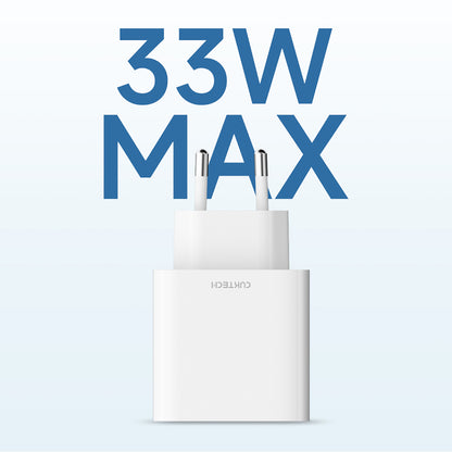 Cuktech A19 30W USB-A + USB-C Wall Charger - White_4