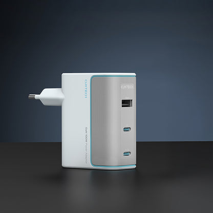 Cuktech AD1003EU 100W GaN 2x USB-C + USB-A Wall Charger with Cable - White_3