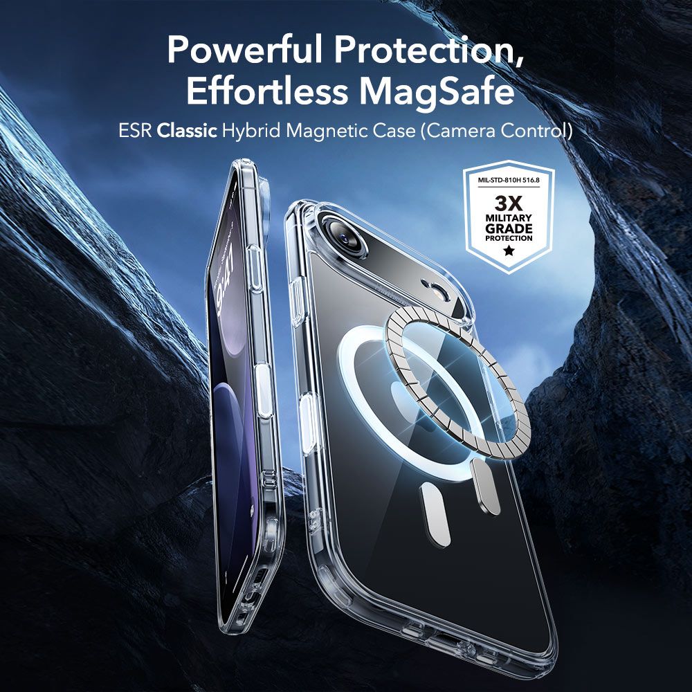 ESR Classic Hybrid MagSafe + Tempered Glass Set for iPhone 17 Air - Clear_1