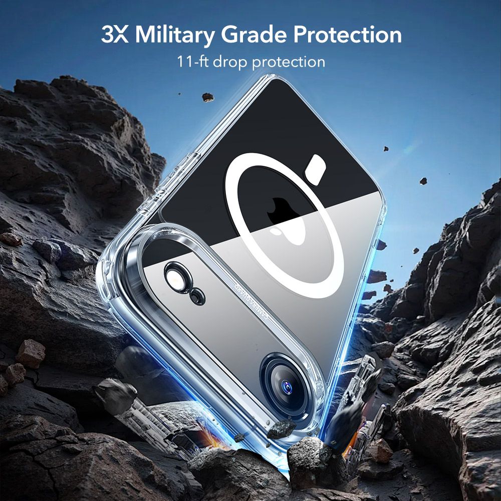 ESR Classic Hybrid MagSafe + Tempered Glass Set for iPhone 17 Air - Clear_3