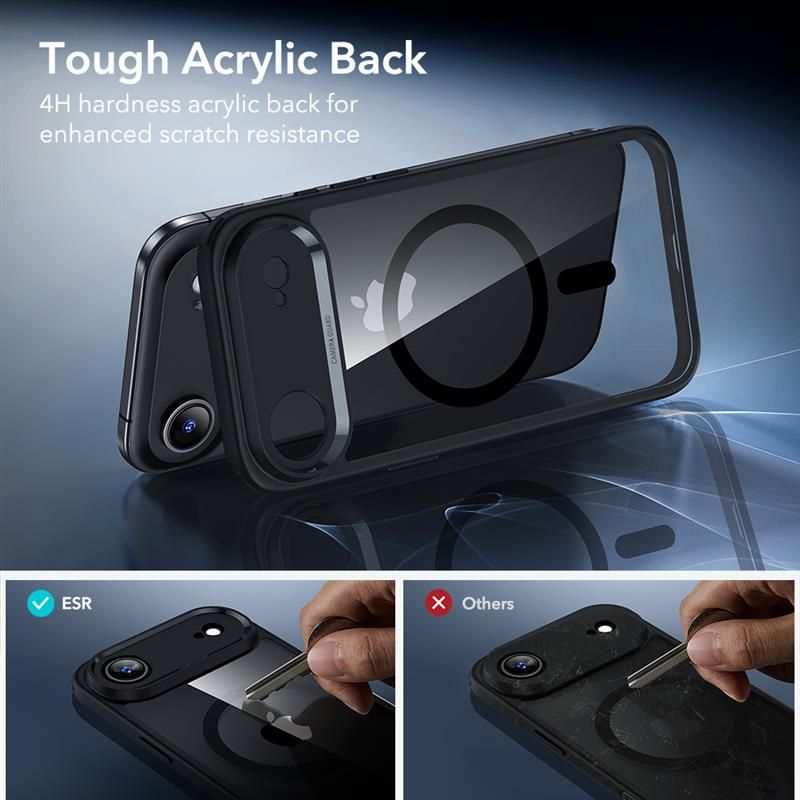 ESR Classic Hybrid MagSafe + Tempered Glass Set for iPhone 17 Air - Clear Black_6