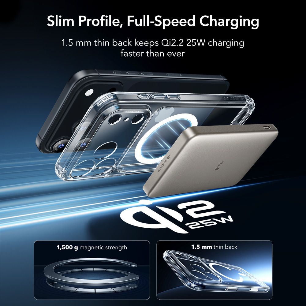 ESR Classic Hybrid MagSafe + Tempered Glass Set for iPhone 17 Pro - Clear_5