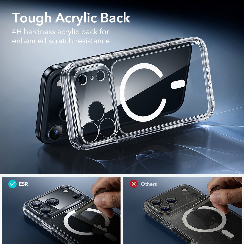 ESR Classic Hybrid MagSafe + Tempered Glass Set for iPhone 17 Pro - Clear_6