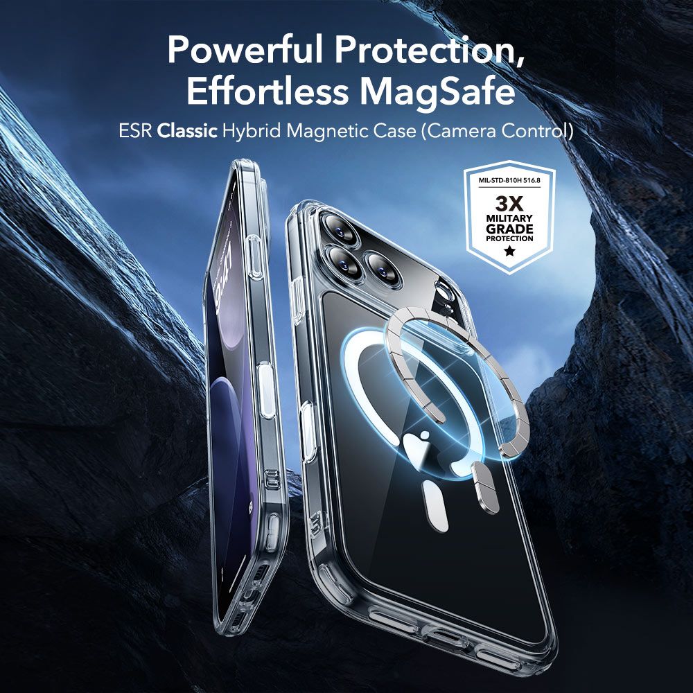 ESR Classic Hybrid MagSafe + Tempered Glass Set for iPhone 17 Pro Max - Clear_1