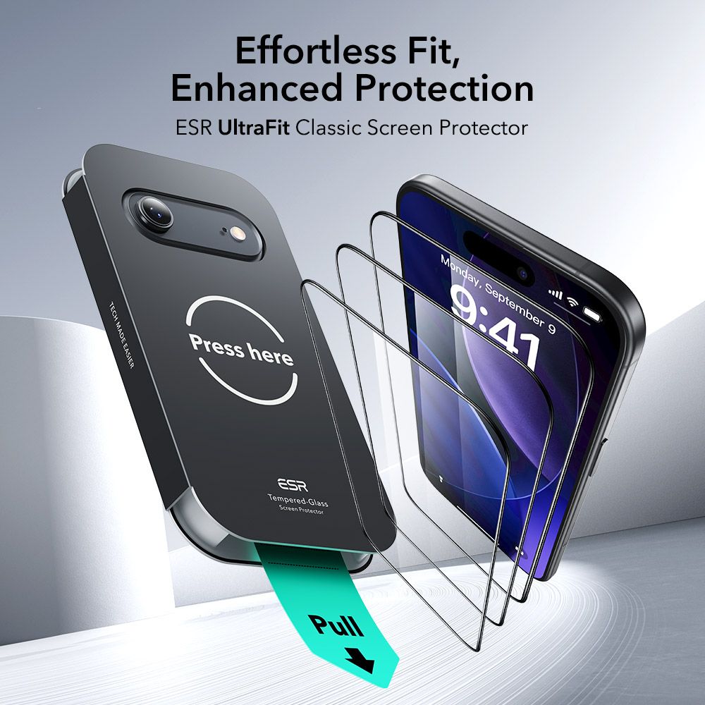 ESR UltraFit Tempered Glass 2-pack for iPhone 17 Air - transparent_1