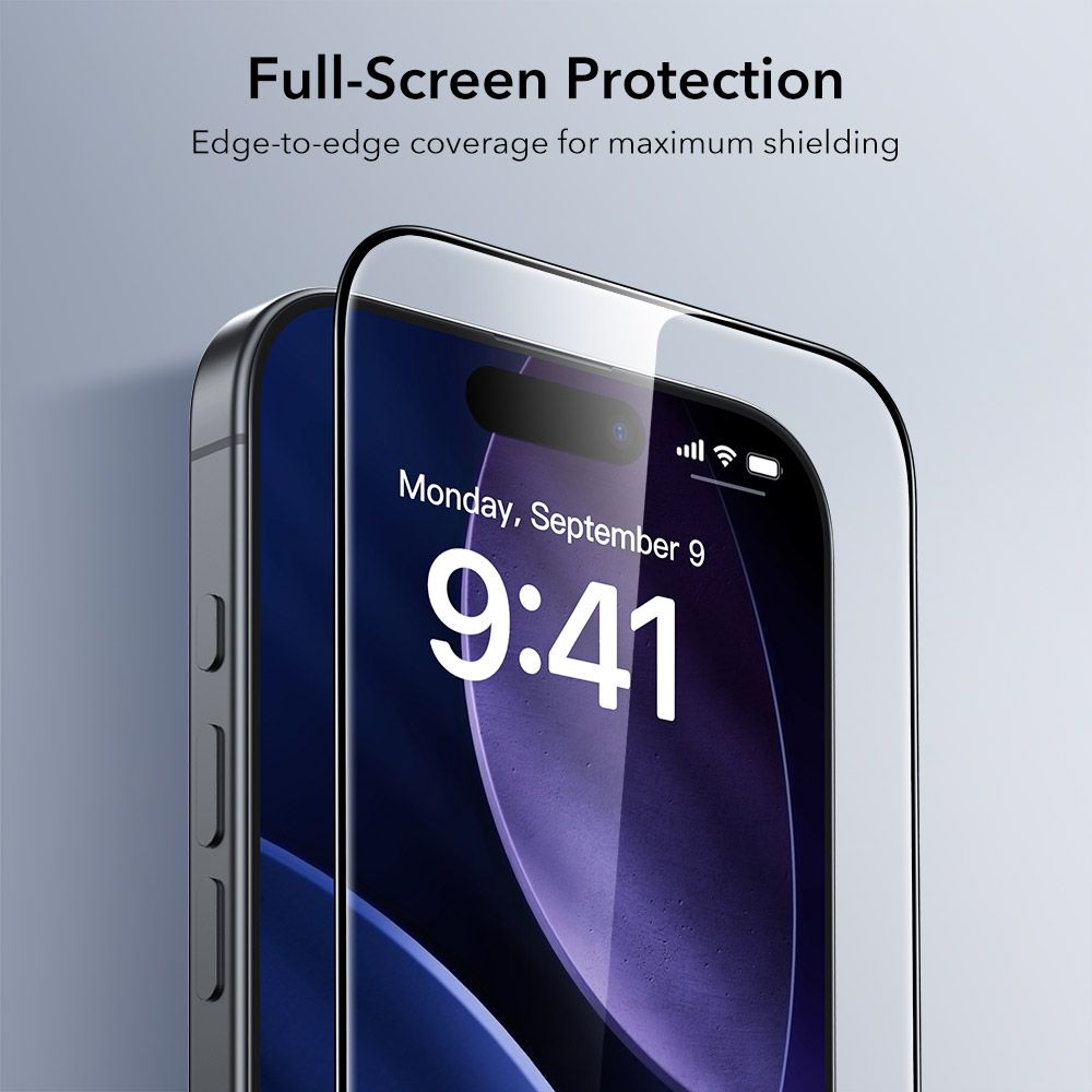 ESR UltraFit Tempered Glass 2-pack for iPhone 17 Pro - transparent_4