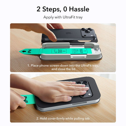 ESR UltraFit Tempered Glass 2-pack for iPhone 17 Pro - transparent_7