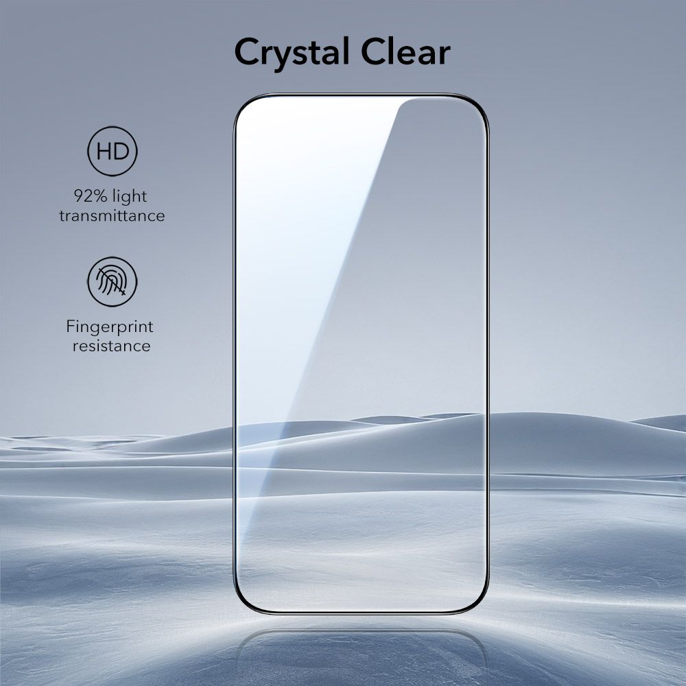 ESR UltraFit Tempered Glass 2-pack for iPhone 17 Pro Max - transparent_5