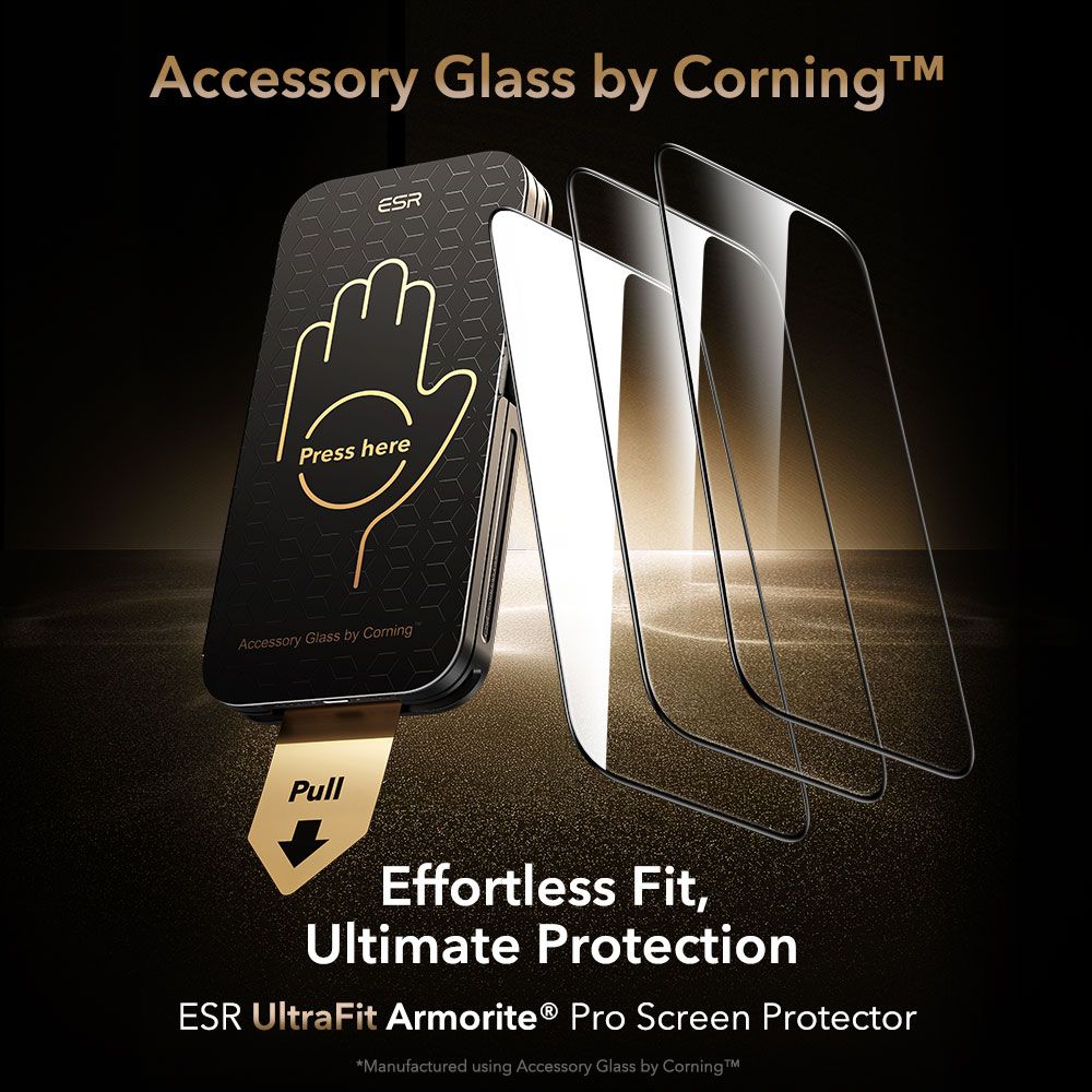 ESR UltraFit Armorite Pro Tempered Glass for iPhone 16 Pro / 17 - Transparent_1